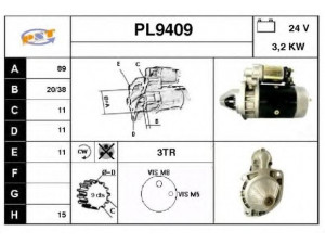 SNRA PL9409 starteris
5802C5, 9604831180
