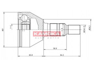 KAMOKA 6039 jungčių komplektas, kardaninis velenas 
 Ratų pavara -> Sujungimai/komplektas
13296059, 13296187, 1603234, 1603275