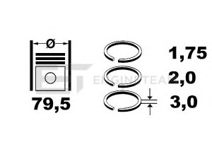 ET ENGINETEAM R1005000 stūmoklio žiedų komplektas 
 Variklis -> Cilindrai/stūmokliai
028198151, 028198151A, 028198151B