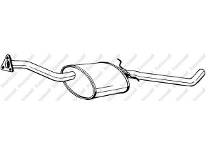 BOSAL 281-033 vidurinis duslintuvas 
 Išmetimo sistema -> Duslintuvas
8 52 103, 8 52 822, 8 52 824, 8 52 826