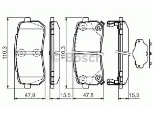 BOSCH 0 986 494 327 stabdžių trinkelių rinkinys, diskinis stabdys 
 Techninės priežiūros dalys -> Papildomas remontas
583023JA00, 583023JA50, 583024HA50