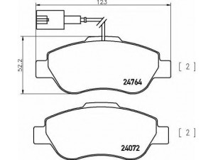 BREMBO P 24 150 stabdžių trinkelių rinkinys, diskinis stabdys 
 Techninės priežiūros dalys -> Papildomas remontas
ME9S5J2K021AB
