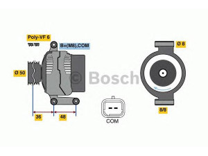 BOSCH 0 986 048 740 kintamosios srovės generatorius 
 Elektros įranga -> Kint. sr. generatorius/dalys -> Kintamosios srovės generatorius
7575650, 12 31 7 553 009, 12 31 7 562 388