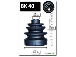 SHAFTEC BK40 gofruotoji membrana, kardaninis velenas 
 Ratų pavara -> Gofruotoji membrana