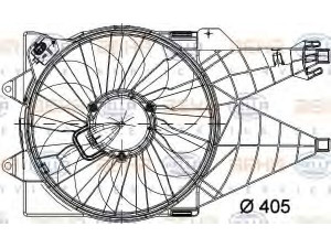 HELLA 8EW 351 040-771 ventiliatorius, radiatoriaus 
 Aušinimo sistema -> Oro aušinimas
51785226