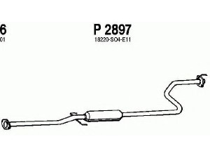 FENNO P2897 vidurinis duslintuvas 
 Išmetimo sistema -> Duslintuvas
18220-SO4E11