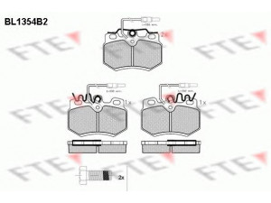 FTE BL1354B2 stabdžių trinkelių rinkinys, diskinis stabdys 
 Techninės priežiūros dalys -> Papildomas remontas
95659353