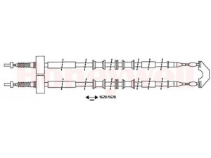 BENDIX 432936B trosas, stovėjimo stabdys 
 Stabdžių sistema -> Valdymo svirtys/trosai
24425108, 522001, 522003, 522440