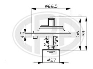 ERA 350084 termostatas, aušinimo skystis 
 Aušinimo sistema -> Termostatas/tarpiklis -> Thermostat
98432310