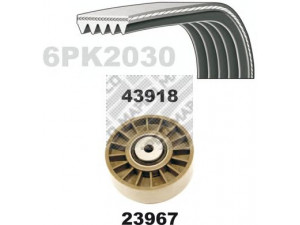 MAPCO 23918 V formos rumbuotas diržas, komplektas 
 Techninės priežiūros dalys -> Techninės priežiūros intervalai