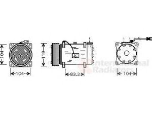 VAN WEZEL 4000K225 kompresorius, oro kondicionierius 
 Oro kondicionavimas -> Kompresorius/dalys
6453EH, 6453N1