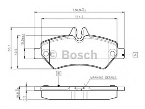 BOSCH 0 986 TB2 981 stabdžių trinkelių rinkinys, diskinis stabdys 
 Techninės priežiūros dalys -> Papildomas remontas
004 420 69 20, A 004 420 69 20