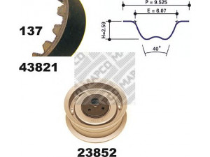 MAPCO 23812 paskirstymo diržo komplektas 
 Techninės priežiūros dalys -> Papildomas remontas
028 198 119, 1L0 198 001A, 6K0 198 005