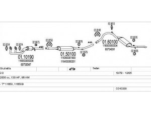MTS C010338007474 išmetimo sistema 
 Išmetimo sistema -> Išmetimo sistema, visa