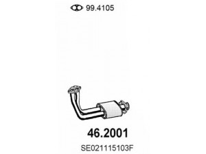 ASSO 46.2001 priekinis duslintuvas 
 Išmetimo sistema -> Duslintuvas
SE021115103F