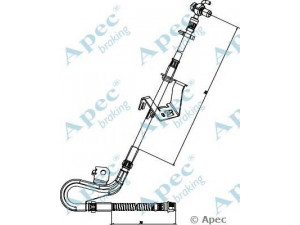 APEC braking HOS3839 stabdžių žarnelė 
 Stabdžių sistema -> Stabdžių žarnelės
4806J4