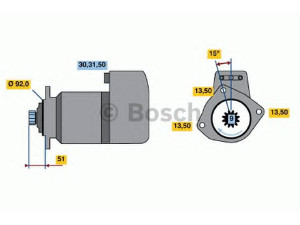 BOSCH 0 986 011 570 starteris 
 Elektros įranga -> Starterio sistema -> Starteris
51262017159, 0041516001, 7 431 026 000