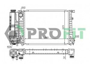 PROFIT PR 0050A2 radiatorius, variklio aušinimas 
 Aušinimo sistema -> Radiatorius/alyvos aušintuvas -> Radiatorius/dalys
17111712982, 17111712994, 17111712996