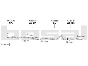 BOSAL 066.317.50 išmetimo sistema 
 Išmetimo sistema -> Išmetimo sistema, visa