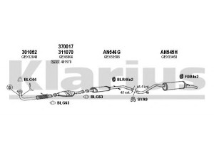 KLARIUS 120135U išmetimo sistema 
 Išmetimo sistema -> Išmetimo sistema, visa