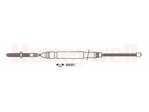 BENDIX 431205B trosas, stovėjimo stabdys 
 Stabdžių sistema -> Valdymo svirtys/trosai
474573