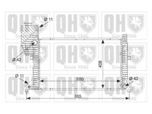 QUINTON HAZELL QER1722 radiatorius, variklio aušinimas 
 Aušinimo sistema -> Radiatorius/alyvos aušintuvas -> Radiatorius/dalys
901 500 2100, 901 500 3300