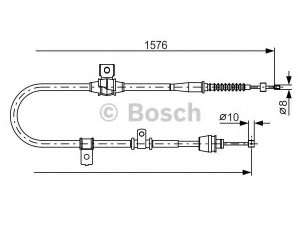 BOSCH 1 987 482 270 trosas, stovėjimo stabdys 
 Stabdžių sistema -> Valdymo svirtys/trosai
59760 2F100