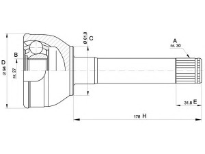 OPEN PARTS CVJ5429.10 jungčių komplektas, kardaninis velenas 
 Ratų pavara -> Sujungimai/komplektas
4340560015, 4340560016, 4340560040