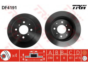 TRW DF4191 stabdžių diskas 
 Stabdžių sistema -> Diskinis stabdys -> Stabdžių diskas
42510SELT50, 42510SR3000, 42510SR3A10