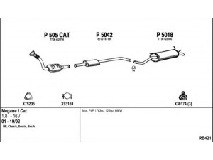FENNO RE421 išmetimo sistema 
 Išmetimo sistema -> Išmetimo sistema, visa