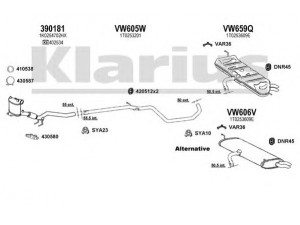 KLARIUS 931148U išmetimo sistema 
 Išmetimo sistema -> Išmetimo sistema, visa