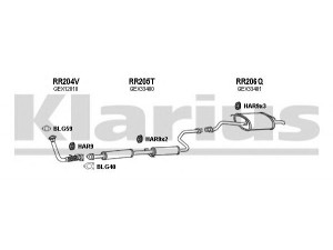 KLARIUS 120062U išmetimo sistema 
 Išmetimo sistema -> Išmetimo sistema, visa