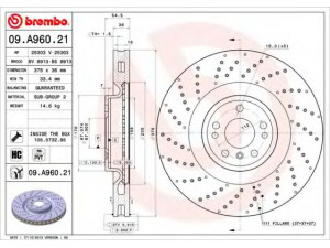 BREMBO 09.A960.21 stabdžių diskas 
 Stabdžių sistema -> Diskinis stabdys -> Stabdžių diskas
1664210312, 1664210912