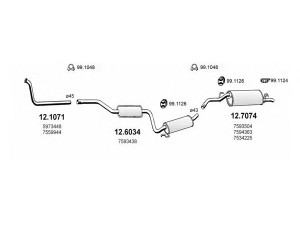 ASSO ART0652 išmetimo sistema 
 Išmetimo sistema -> Išmetimo sistema, visa