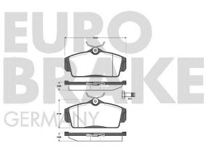 EUROBRAKE 5502222254 stabdžių trinkelių rinkinys, diskinis stabdys 
 Techninės priežiūros dalys -> Papildomas remontas
410602F525, 410602F526, 410602F527