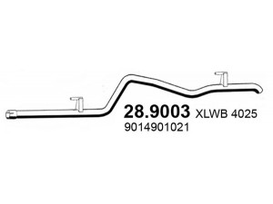 ASSO 28.9003 išleidimo kolektorius 
 Išmetimo sistema -> Išmetimo vamzdžiai
9014901021, 9014904121