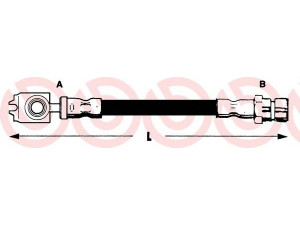 BREMBO T 85 112 stabdžių žarnelė 
 Stabdžių sistema -> Stabdžių žarnelės
1K0611701, 1K0611701B, 1K0611701H