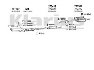 KLARIUS 420254E išmetimo sistema 
 Išmetimo sistema -> Išmetimo sistema, visa