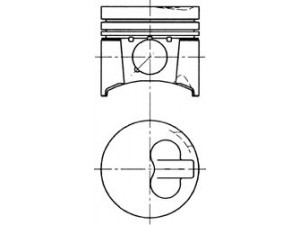 KOLBENSCHMIDT 94743710 stūmoklis 
 Variklis -> Cilindrai/stūmokliai