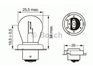 BOSCH 1 987 302 606 lemputė