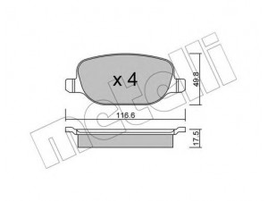 METELLI 22-0704-0 stabdžių trinkelių rinkinys, diskinis stabdys 
 Techninės priežiūros dalys -> Papildomas remontas
77362273, 77363579, 77363580, 77363818