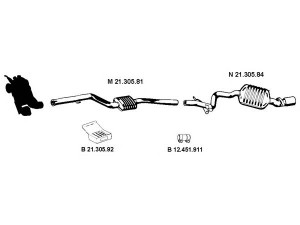 EBERSPÄCHER 212299 išmetimo sistema 
 Išmetimo sistema -> Išmetimo sistema, visa