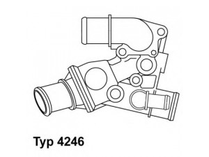 WAHLER 4246.80D termostatas, aušinimo skystis 
 Aušinimo sistema -> Termostatas/tarpiklis -> Thermostat
4652 5581