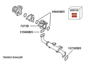 WAHLER 7900503 išmetamųjų dujų recirkuliacija 
 Variklis -> Išmetimo emisijos valdymas -> Prekių paieška pagal schemą