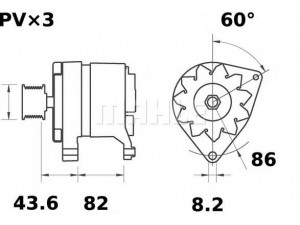 MAHLE ORIGINAL MG 152 kintamosios srovės generatorius 
 Elektros įranga -> Kint. sr. generatorius/dalys -> Kintamosios srovės generatorius
5 022 265, 6 181 359, 89 FF 10300 AB