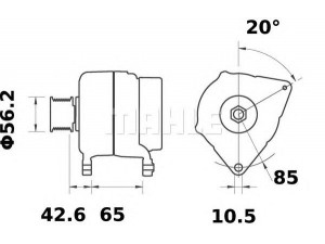MAHLE ORIGINAL MG 310 kintamosios srovės generatorius