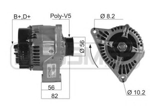 ERA 210036 kintamosios srovės generatorius 
 Elektros įranga -> Kint. sr. generatorius/dalys -> Kintamosios srovės generatorius
5705 E2, 5705 G0, 5705 Y0, 95 667 743