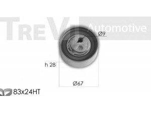 TREVI AUTOMOTIVE KD1299 paskirstymo diržo komplektas 
 Techninės priežiūros dalys -> Papildomas remontas
