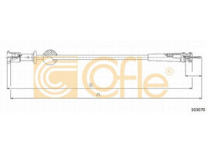COFLE S03070 tachometro velenas 
 Dviratė transporto priemonės -> Kabeliai ir tachometro velenaai -> Tachometro velenas
96163009