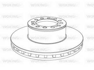 WOKING NSA1046.20 stabdžių diskas 
 Stabdžių sistema -> Diskinis stabdys -> Stabdžių diskas
81508030023, 81508030031, 81508030038